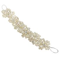 Diamante Faux Pearl Bridal Wedding Crystal Rhinestone Hair Flower Applique Clip