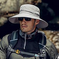 Sun Hat Hiking Hat Outdoor Portable Sun Protection Sunscreen Breathable Hat Navy Black Beige for Camping  Hiking Hunting Fishing Lightinthebox - thumbnail