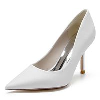 Women's Wedding Shoes Dress Shoes Wedding Party Daily Wedding Heels Bridal Shoes Bridesmaid Shoes Stiletto Pointed Toe Elegant Fashion Minimalism Sparkling Glitter Loafer White Silver Champagne Lightinthebox