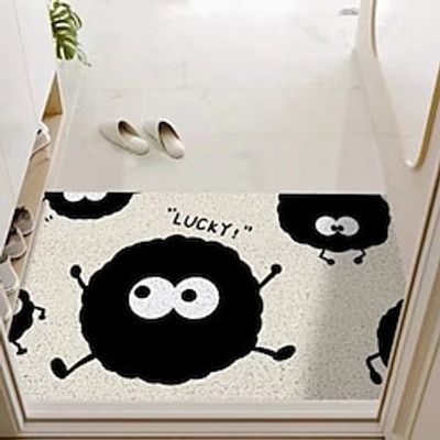Cartoon Cute Small Coal Ball Black and White Entrance Door Floor Mat, Scratching Mud, Scrubbing Soil, Anti slip, and Dirty Resistant Silk Ring Floor Mat Lightinthebox Cartoon Cute Small Coal Ball Black and White Entrance Door Floor Mat, Scratching Mud, Scrubbing Soil, Anti slip, and Dirty Resistant Silk Ring Floor Mat Lightinthebox