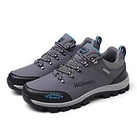 Men's Trainers Athletic Shoes Sporty Outdoor Hiking Shoes PU Elastic Fabric Breathable Non-slipping Wear Proof Camel Army Green Gray Fall Spring miniinthebox - thumbnail