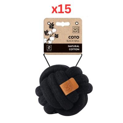 M-Pets Coto Black Ball Small Eco Friendly Dog Toy (Pack of 15)