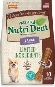 Nylabone Nutri Dent Filet Mignon 10 Count Pouch Large