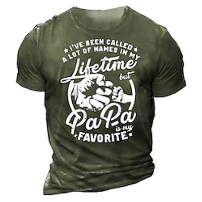 Men's Unisex T shirt 3D Print Graphic Letter Crew Neck Street Daily Print Short Sleeve Tops Casual Designer Big and Tall Sports Green Blue Black miniinthebox