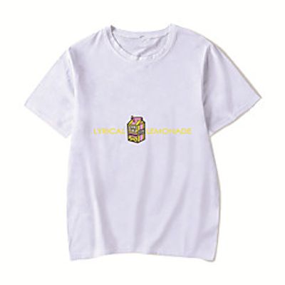 Men's Unisex Tee T shirt Hot Stamping Anime Graphic Prints Plus Size Lyrical lemonade Print Short Sleeve Casual Tops Cotton Basic Designer Big and Tall White Black Red Lightinthebox