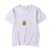 Men's Unisex Tee T shirt Hot Stamping Anime Graphic Prints Plus Size Lyrical lemonade Print Short Sleeve Casual Tops Cotton Basic Designer Big and Tall White Black Red Lightinthebox - thumbnail