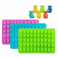 50 Gummy Bears Silicone Mould Chocolate Fondant Jelly Ice Cube Mold for DIY Handicraft Baking Accessories miniinthebox - thumbnail