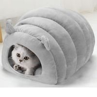 Pets Club Dog And Cat Tunnel Bed Made High Density Sponge - 45X40X35Cm - Medium - Grey