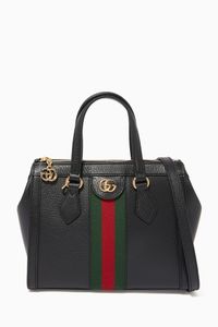 Small Ophidia Leather Tote Bag