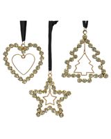 Homesmiths Christmas Figure Alloy Strass Assorted 1 Piece