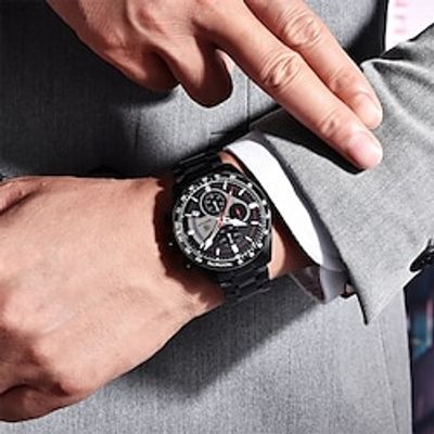 BENYAR Men Quartz Wristwatch Stainless Steel High-end Chronograph Watch for Men Leisure Time Sports Waterproof Clock miniinthebox