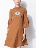Vintage Ethnic Style Embroidery Dresses