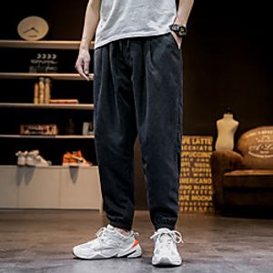 Men's Casual / Sporty Chino Slim Harem Loose Chinos Sweatpants Pants Solid Color Black Green Dark Gray miniinthebox