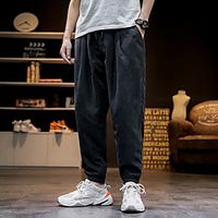 Men's Casual / Sporty Chino Slim Harem Loose Chinos Sweatpants Pants Solid Color Black Green Dark Gray miniinthebox - thumbnail
