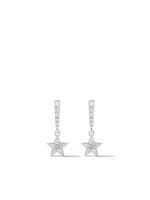 AS29 18kt white gold Essentials star diamond drop earrings - SILVER