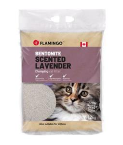 Flamingo Bentonite Lavender Scent Cat Litter 12Kg