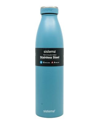 Sistema Stainless Steel Water Bottle Blue 750ML