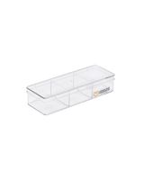 Homesmiths Transparent Box 3 Dividers Clear 20 x 7.2 x 4.1 cm