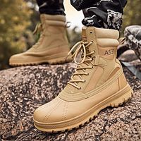 Men's Boots Sporty Casual Daily Outdoor Hiking Shoes Walking Shoes PU Booties / Ankle Boots Black Brown Winter Spring miniinthebox - thumbnail