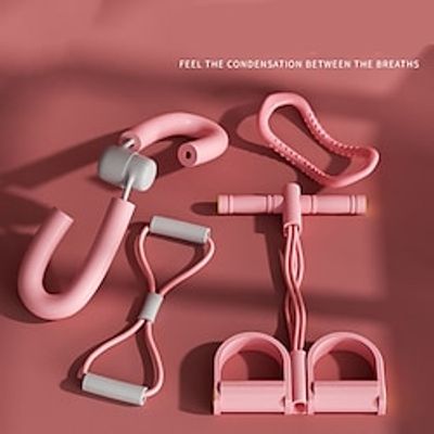 Multifunction Tension Rope 6-Tube Elastic Yoga Pedal Puller Resistance Band Natural Latex Tension Rope Fitness Equipment for Abdomen/Waist/Arm/Leg Stretching Slimming Training miniinthebox