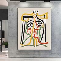 Mintura Handmade Pablo Picasso Famous Oil Paintings On Canvas Home Decoration Modern Wall Art Abstract Cartoon Picture For Home Decor Rolled Frameless Unstretched Painting Lightinthebox