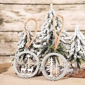 Christmas Decorations Creative Three-Dimensional Elk Figure Pendant Christmas Tree Pendant Christmas Wooden Pendant. miniinthebox