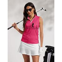 Women's Golf Polo Shirt Pink Sleeveless Top Ladies Golf Attire Clothes Outfits Wear Apparel Lightinthebox