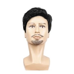 Fashion 2020 Wig Short Black Male Straight Synthetic Wig for Men Hair Fleeciness Realistic Natural Black Toupee Wigs Lightinthebox