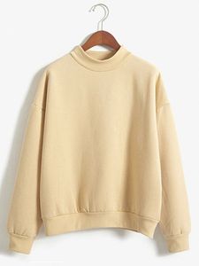 Crew Neck Plain Sweatshirt