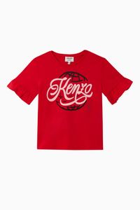 Logo & Globe Cotton T-Shirt