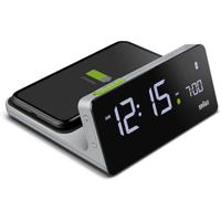 Braun Digital Alarm Clock BC21G, Fast Wireless Charging (10W), Auto-Brightness Display, Vertical Alignment Display, Crescendo Alarm, 5 Min Snooze, 2 Year Guarantee, Black