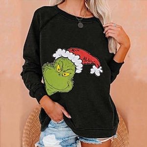 Women's Sweatshirt Pullover Streetwear Black Graphic Christmas Round Neck Long Sleeve S M L XL 2XL Lightinthebox