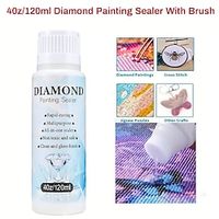 120ml/250ml Artificial Diamond Painting Sealer 5D Diamond Painting Art Glue Permanent Hold Shine Effect Sealer Diamond Painting Puzzle miniinthebox