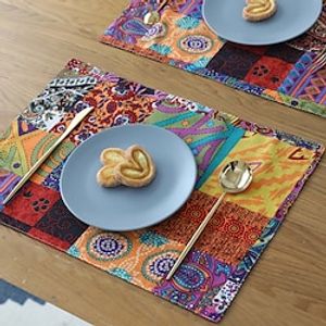 Dining Table Placemats Set of 4 Heat Resistant Non-Slip Dining Table Place Mats for Holiday Banque Kitchen Table Decor miniinthebox