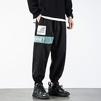 Men's Casual  Sporty Streetwear Comfort Outdoor Casual Daily Jogger Pants Tactical Cargo Trousers Pants Letter Full Length Drawstring Blue Gray Black Lightinthebox - thumbnail