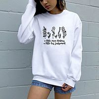 Women's Sweatshirt Pullover Pure Color Crew Neck Letter Printed Sport Athleisure Sweatshirt Top Long Sleeve Breathable Soft Comfortable Everyday Use Street Casual Daily Outdoor Lightinthebox - thumbnail