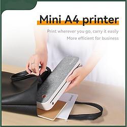 Mini A4 Printer Portable Ink-free error Machine for Small Students To Study Test Papers With Homework Lightinthebox