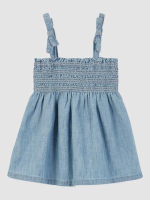 Toddler Chambray Smocked Dress Toddler Chambray Smocked Dress