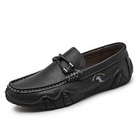 Men's Loafers  Slip-Ons Moccasin Vintage British Daily Cowhide Shock Absorbing Wear Proof Green Black Brown Fall Spring miniinthebox - thumbnail