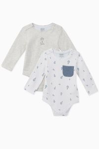 Balloon Cotton Bodysuit, Set of 2