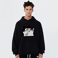 Unisex Hoodie Cartoon Print Casual Casual Hoodies Sweatshirts  Blue Yellow Khaki Lightinthebox - thumbnail