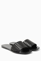 Black Ravello Intrecciato Slides Black Ravello Intrecciato Slides