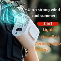 Portable Waist Clip Fan 10000mAh Battery Operated Necklace Fan 23Hours Working Time 4 Speeds 9m/s Strong Airflow Hands-free BeltFan For Qutdoor Works Farm Hiking Camping Travel Lightinthebox