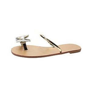 Women's Sandals Boho Bohemia Beach Stiletto Heel PU Solid Colored Golden Magic color Black Lightinthebox