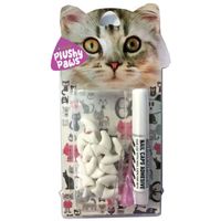Nutrapet Plushy Paws Nail Caps For Cat #3 Medium, White
