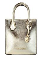 Michael Kors Mercer XS Pale Gold Metallic North South Shopper Crossbody Bag (72461)
