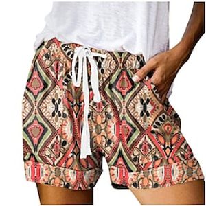 Women's Shorts Brown and Gray Shorts Boho Casual Daily Wear Short Outdoor Graphic S M L XL XXL Lightinthebox
