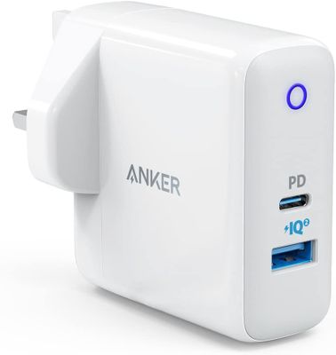 Anker PowerPort PD Plus 2 30W 2-Port Wall Charger A2636K21, White