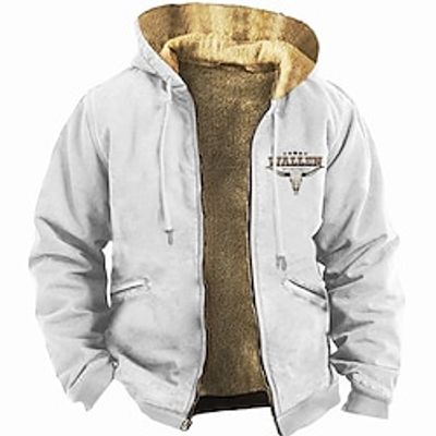 Graphic Cowboy Men's Daily 3D Printing Hoodie Holiday Vacation Going out Hoodies Black White Hooded Print Fall  Winter Designer Hoodie Sweatshirt Lightinthebox