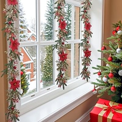 1pc Christmas Garland, Flexible Artificial Berry Garland for Indoor Outdoor Home Fireplace Decoration for Winter Christmas Holiday New Year Decor(140cm55in) Lightinthebox